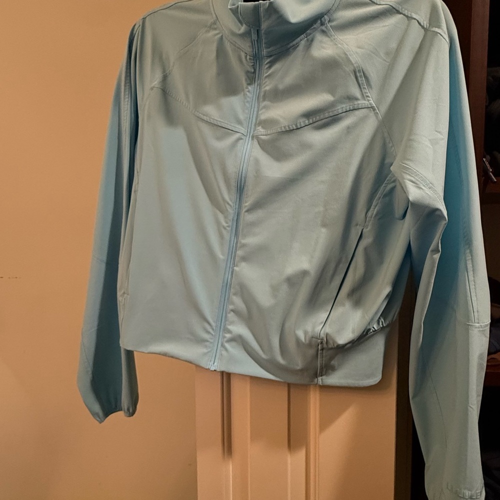 lululemon athletica Light Blue Zip-Up Bomber Jacket